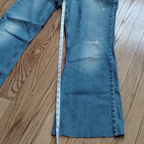 Vtg 90s Lucky Brand Jeans Juniper Flare 14/32 USA by Gene Montesano blue euc - Picture 15 of 16